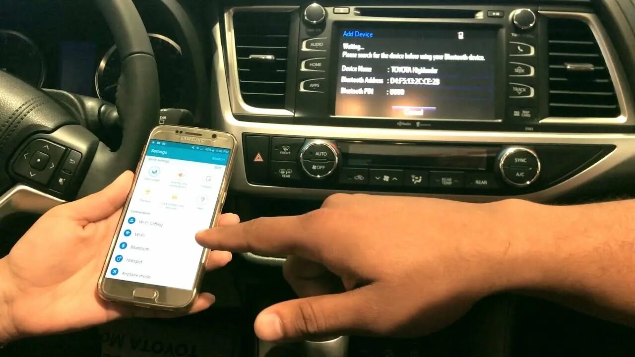 Рав 4 как подключить блютуз Toyota Highlander Bluetooth Setup - YouTube