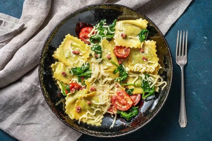 Равиоли с сыром рецепт с фото Ravioli in romige spinaziesaus Recept HelloFresh Recept in 2024 Gezonde recepten