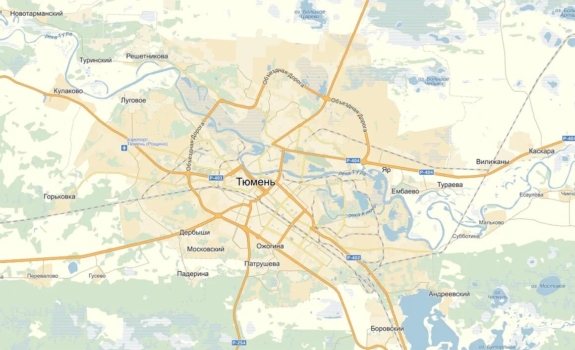 Районы тюмени фото Схема города тюмени