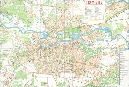 Районы тюмени фото Карта Тюмени и окрестностей %Map of Tyumen and vicinity