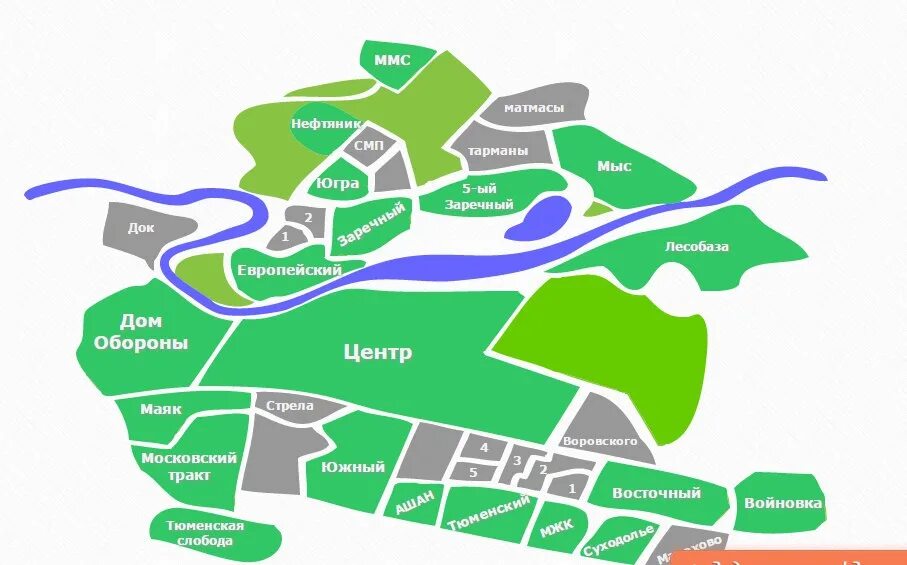 Районы тюмени фото Микрорайоны тюмени