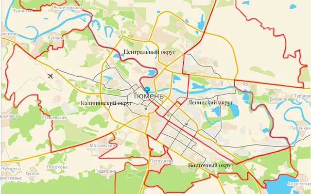 Районы тюмени фото Районы Тюмени