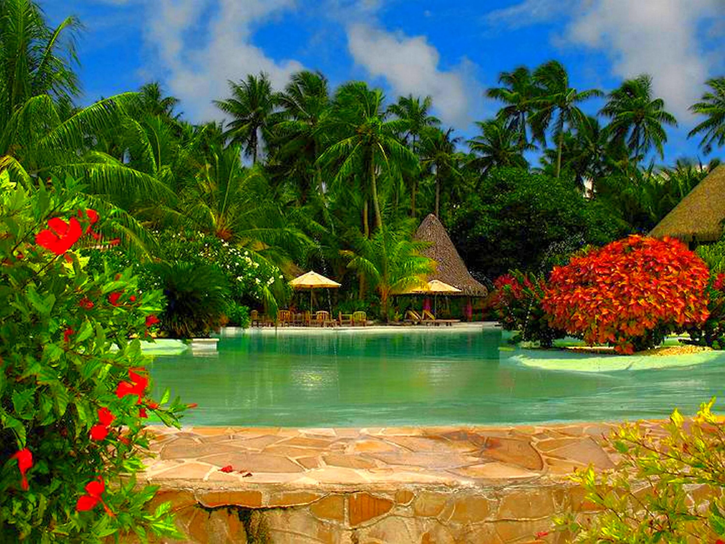 Райские условия на земле фото Пазл " Остров Бора-Бора" из 2961 элементов Собрать онлайн пазл № 144287
