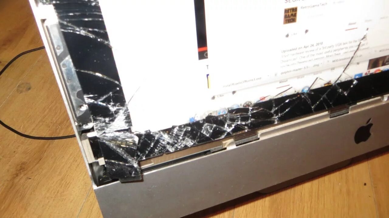 Разбит экран как подключить к компьютеру Smashed iMac disaster - broken screen - YouTube