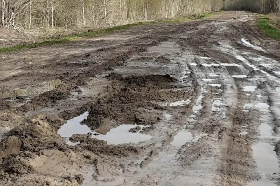 Разбитая дорога фото Из-за разбитой дороги в поселок Ярославской области перестал ездить автобус - KP