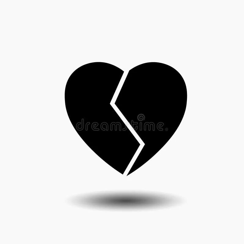 Разбитое сердце белое фото Broken black heart in two stock vector. Illustration of hope - 67042160