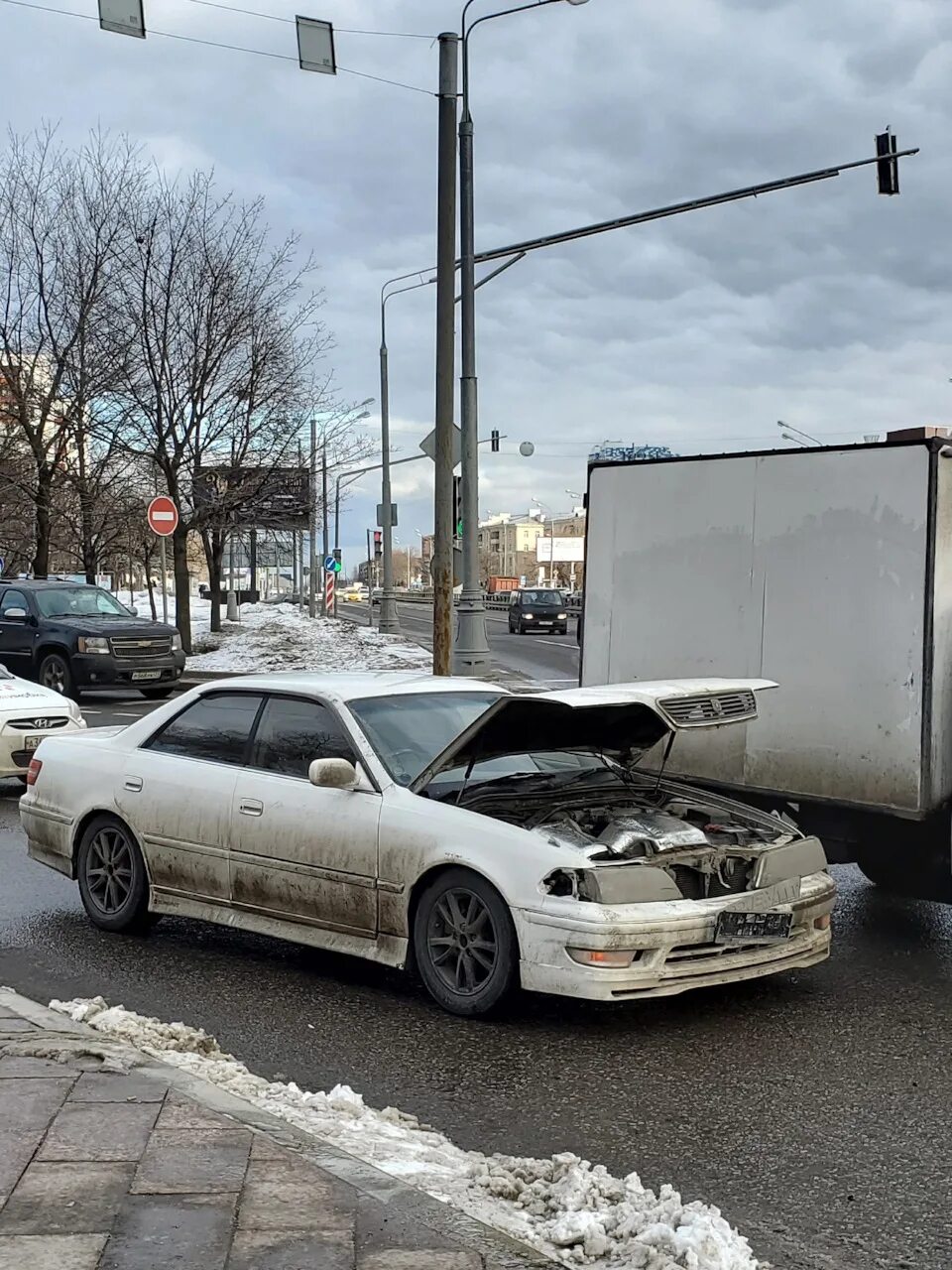 Разбитый марк 2 фото Разбил марка - Toyota Mark II (100), 3 л, 2000 года ДТП DRIVE2