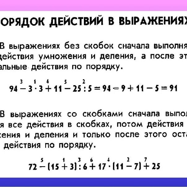 Разборка порядок выполнения Картинки УМНОЖЕНИЕ И ДЕЛЕНИЕ ПОРЯДОК ВЫПОЛНЕНИЯ ДЕЙСТВИЙ