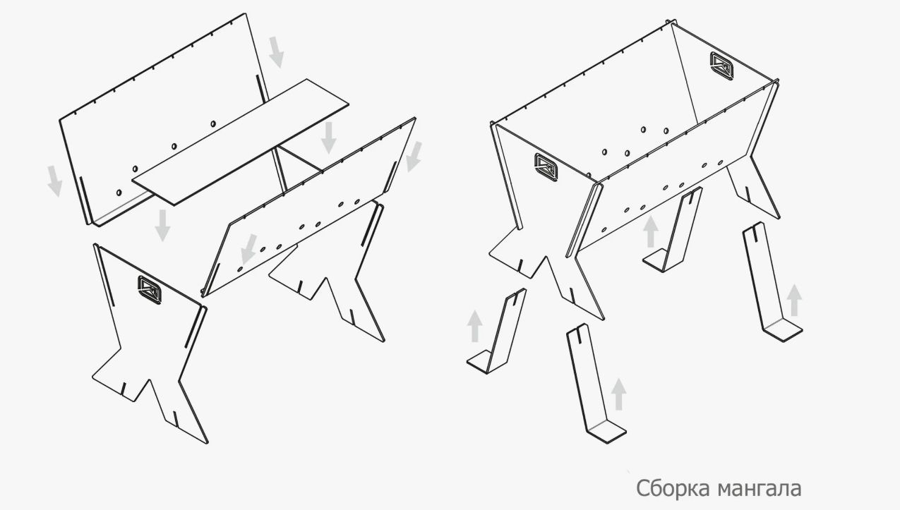 Разборный мангал своими руками чертежи Мангал Теплодар разборный большой, 3195 - отзывы покупателей на Мегамаркет 60001