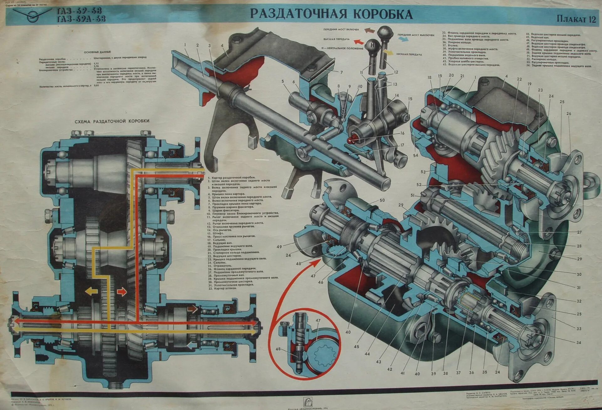 Раздаточная коробка фото Раздаточная коробка. Регулировочные прокладки - ГАЗ 69, 2,4 л, 1969 года своими 