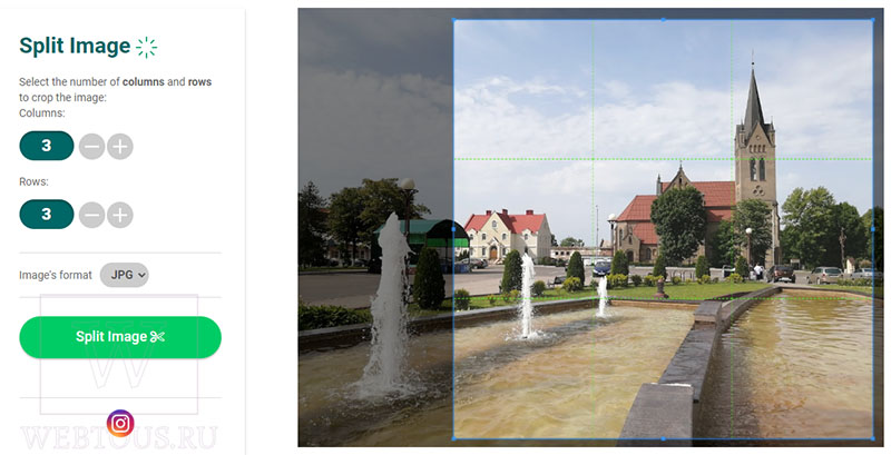 Разделить фото на 9 Как онлайн разрезать картинку на любое количество частей