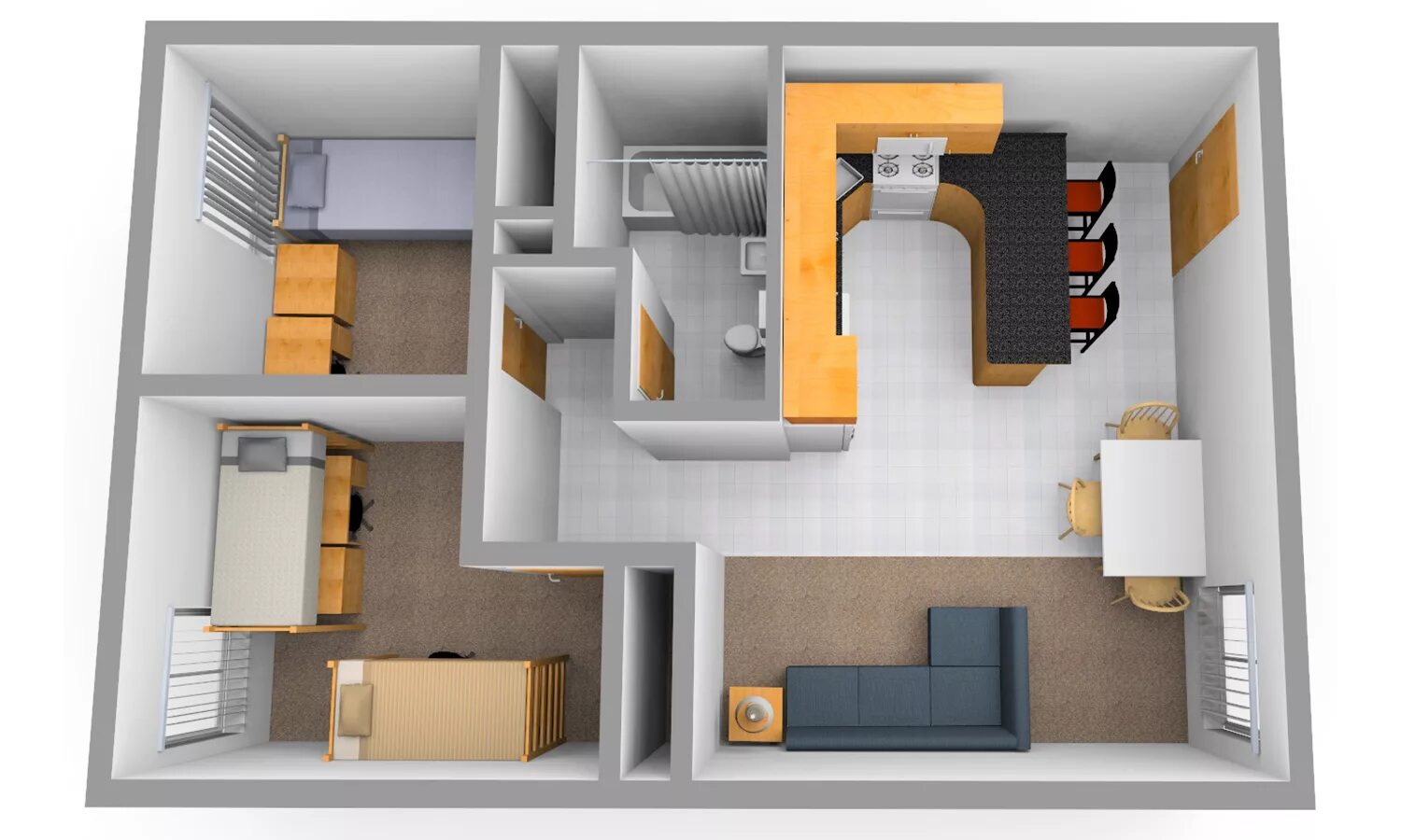 Раздельная планировка квартир Map Of Nau Housing