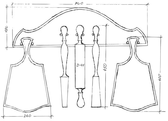 Разделочная доска из дерева своими руками чертежи Чертеж и эскиз разделочной доски