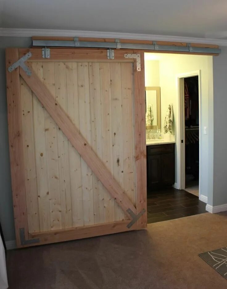 Раздвижная дверь своими руками в домашних Concepts of sliding barn door diy in 2020 Interior barn doors diy, Diy barn door