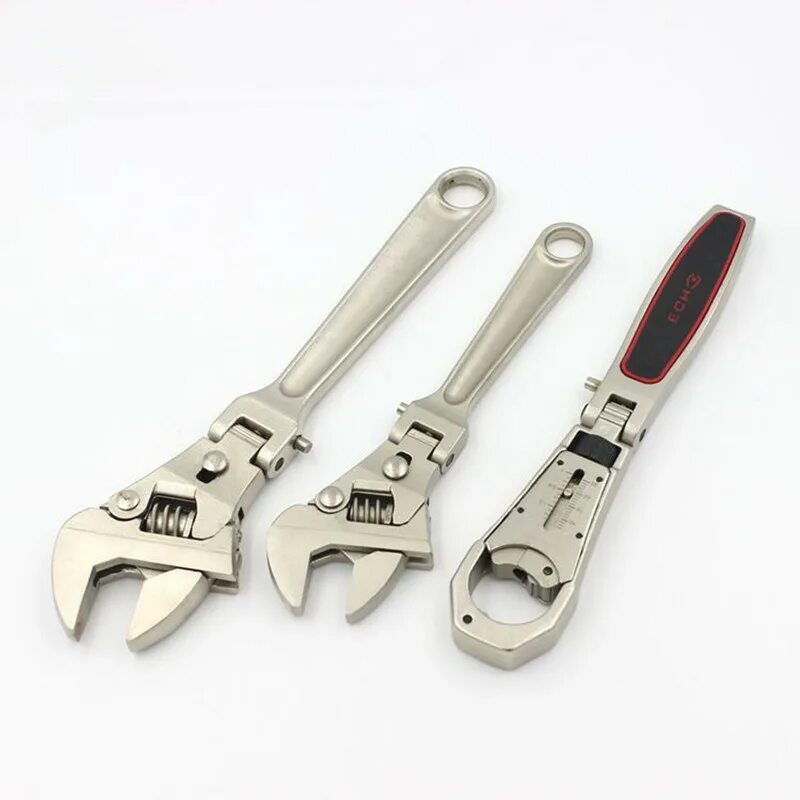 Раздвижной ключ фото Adjustable Ratchet Wrench 180degree Folding Wrench Universal Activity Quick Labo