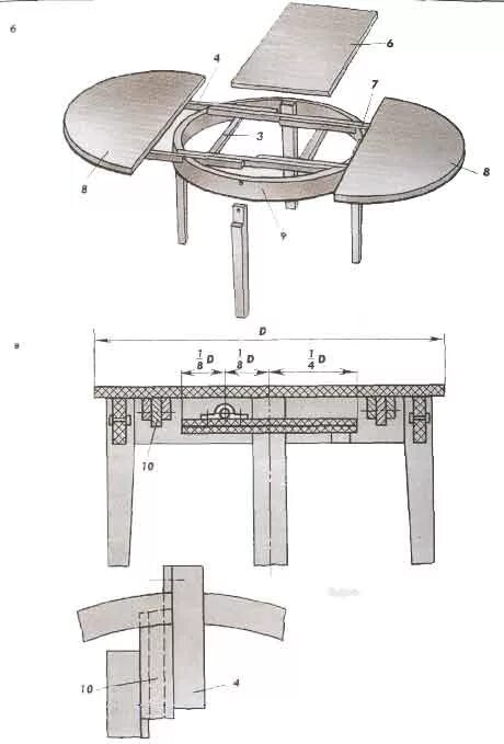 Раздвижной стол своими руками чертежи и схемы Мебель своими руками: Контент / Статьи / Столы письменные и обеденные.