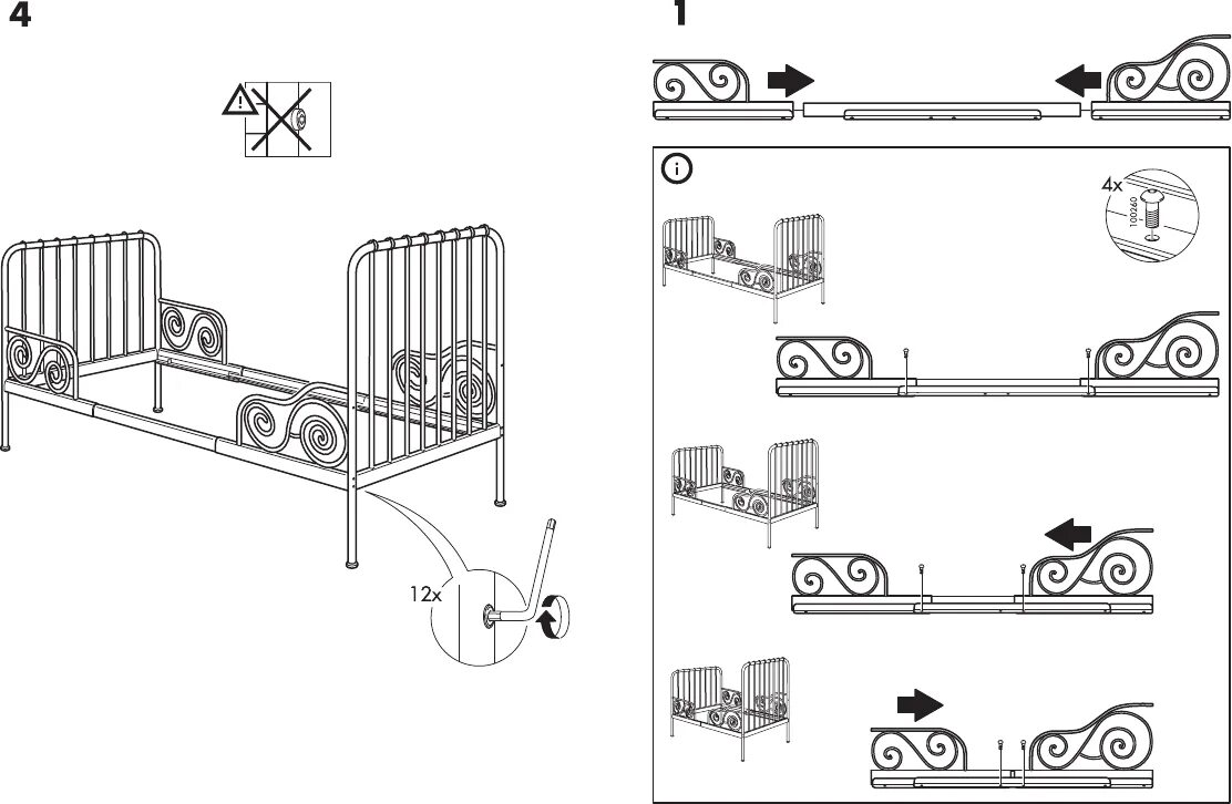 Раздвижные кровати икеа инструкция по сборке Manual IKEA MINNEN Bed Frame - page 3