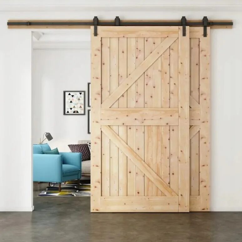 Раздвижные самодельные SYSTEM DRZWI PRZESUWNYCH BARN DOOR LOFT ZESTAW 3m DWUSKRZYDŁOWY: купить с достав