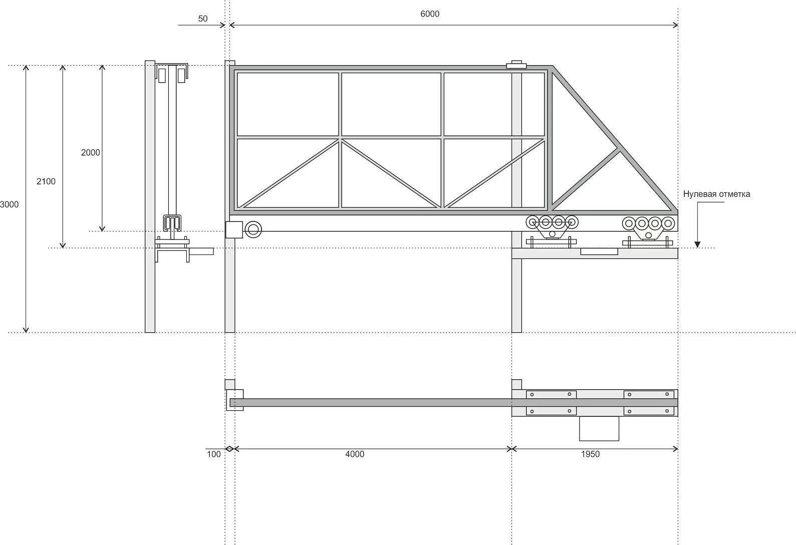 Раздвижные ворота на роликах схема установки монтаж Откатные ворота своими руками (89 фото): установка раздвижных и сдвижных ворот, 