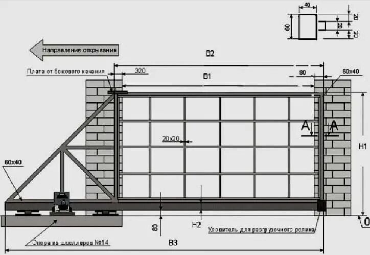 Раздвижные ворота ролики своими руками чертежи Откатные ворота для дачи под ключ