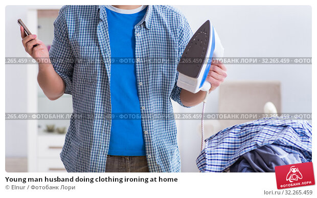 Разгладить одежду на фото онлайн Young man husband doing clothing ironing at home. Стоковое фото № 32265459, фото