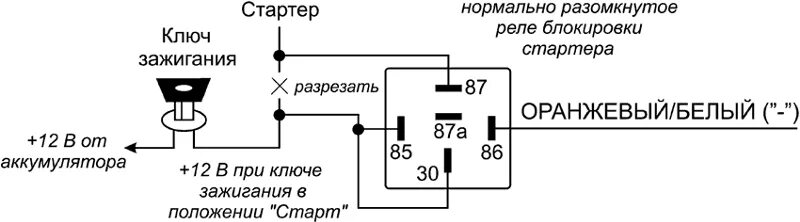 Разгрузочное реле стартера схема подключения Ответы Mail.ru: Установка реле замка зажигания от сигналки, 2114