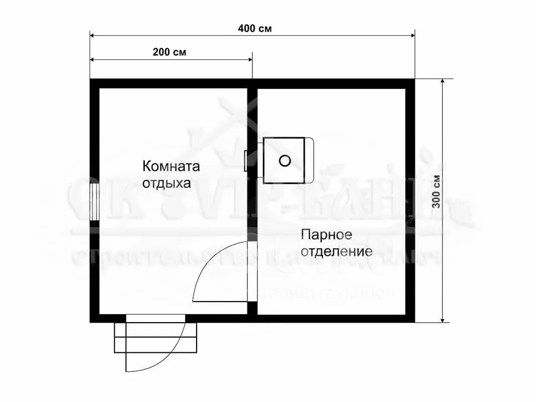 Размер бани 3х4 чертеж Баня из бруса 3*4 - купить в Красноярске. Строительство домов, дач, гаражей, бан