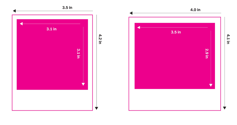 Размер фото 5 8 Polaroid Originals photo dimensions - Polaroid Originals Support Photo dimension