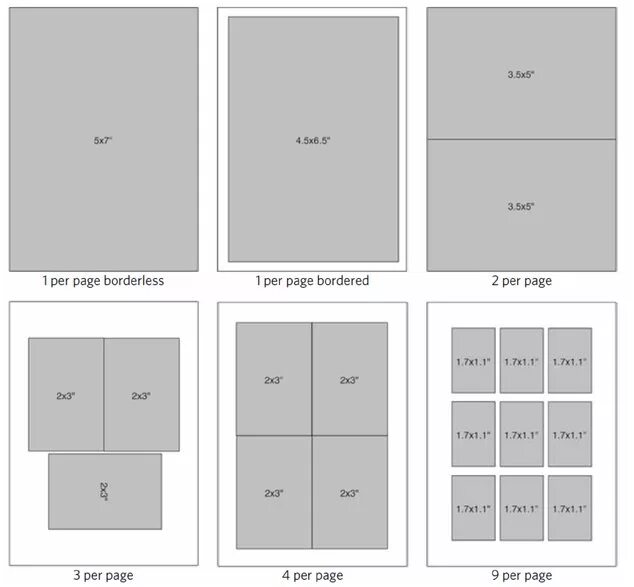 Размер фото 7 на 10 Wallet Size Photo Template - Drawing Proportions Guide