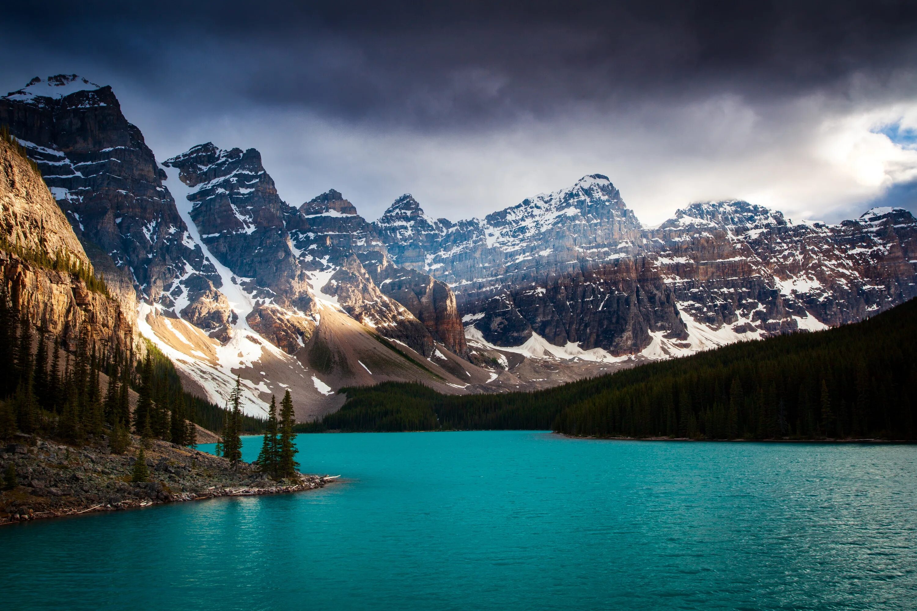 Размер фото для рабочего стола Download wallpaper the sky, mountains, clouds, nature, rocks, Canada, Canada, Mo