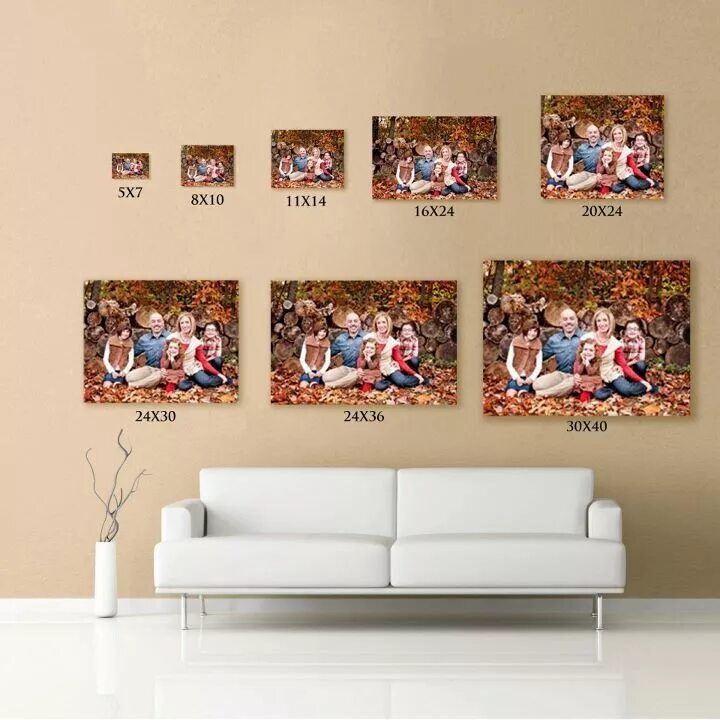 Размер фото стены Canvas sizes Frames on wall, Photo wall art, Wall deco