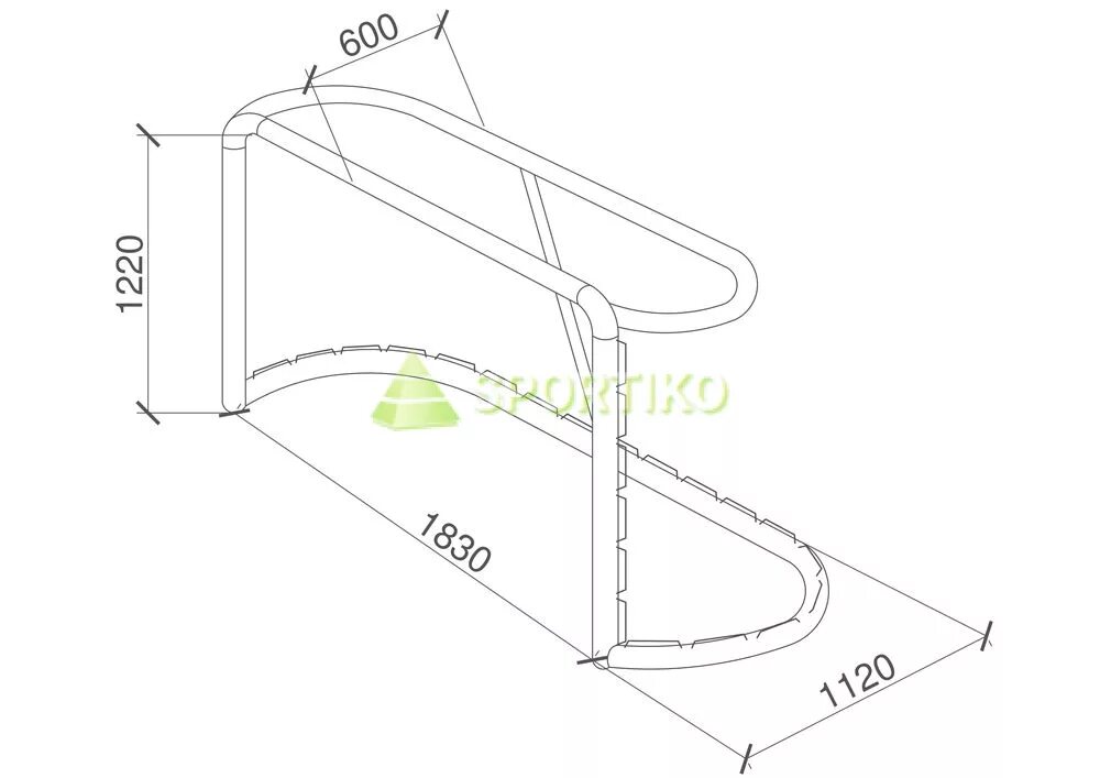 Размер хоккейных ворот с шайбой чертеж Хоккейные ворота для игр и тренировок. Спортивные товары Sportiko.