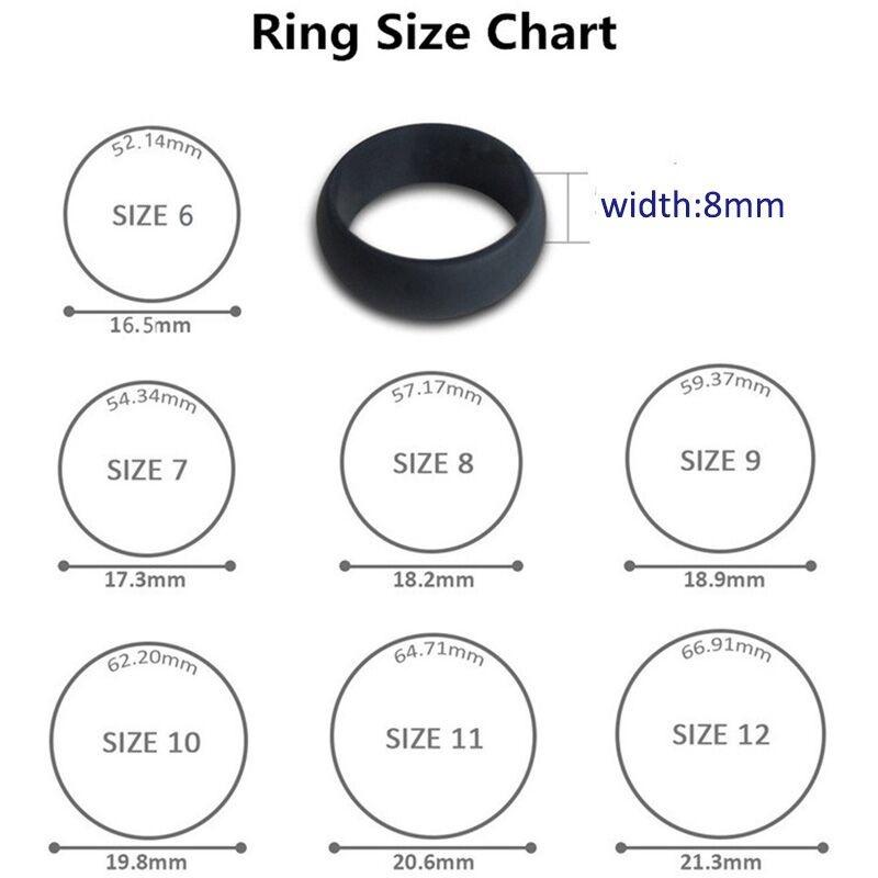 Размер кольца по фото Sport Gym Fashion Gift 3pcs/Set Men Women Unisex Silicone Rings Rubber Ring - Jo