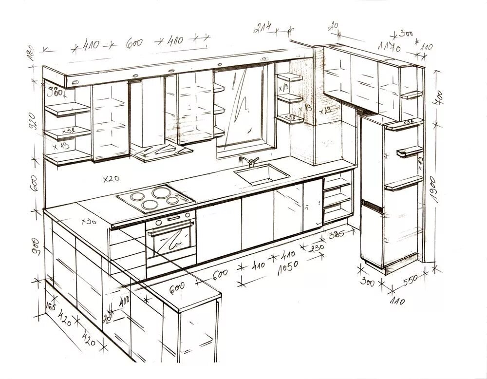 Размер кухни московской планировки Found on internet Kitchen layout plans, Kitchen layout, Kitchen furniture design