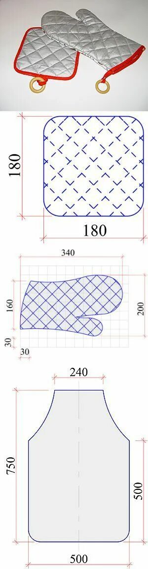 Размер прихватки для кухни своими руками выкройки Идеи для шитья Простые швейные поделки, Выкройки фартуков, Швейные идеи