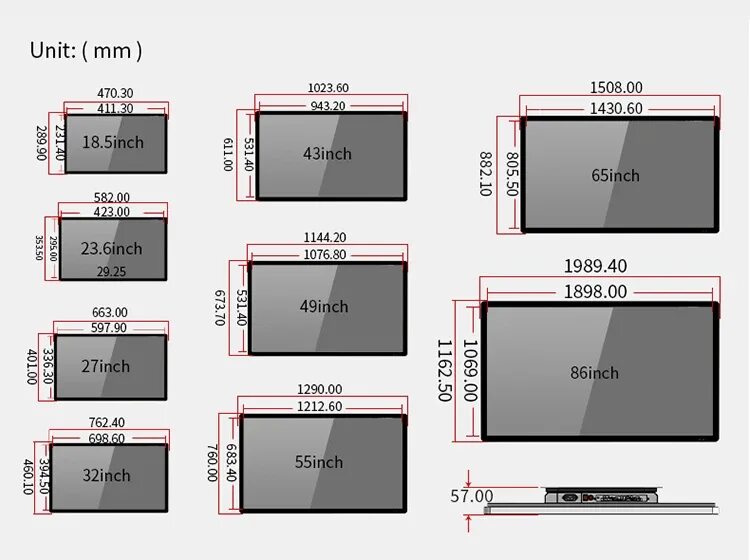 Размеры 50 70 фото 32 Pollici Di Vendita Calda Della Parete Montato Pubblicità Indoor Display Lcd L