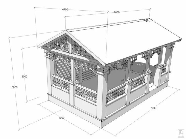 Размеры беседки 3 на 4 чертеж Беседки из дерева чертеж: 100 чертежей, размеров и пошаговых фото сборки. - Комп