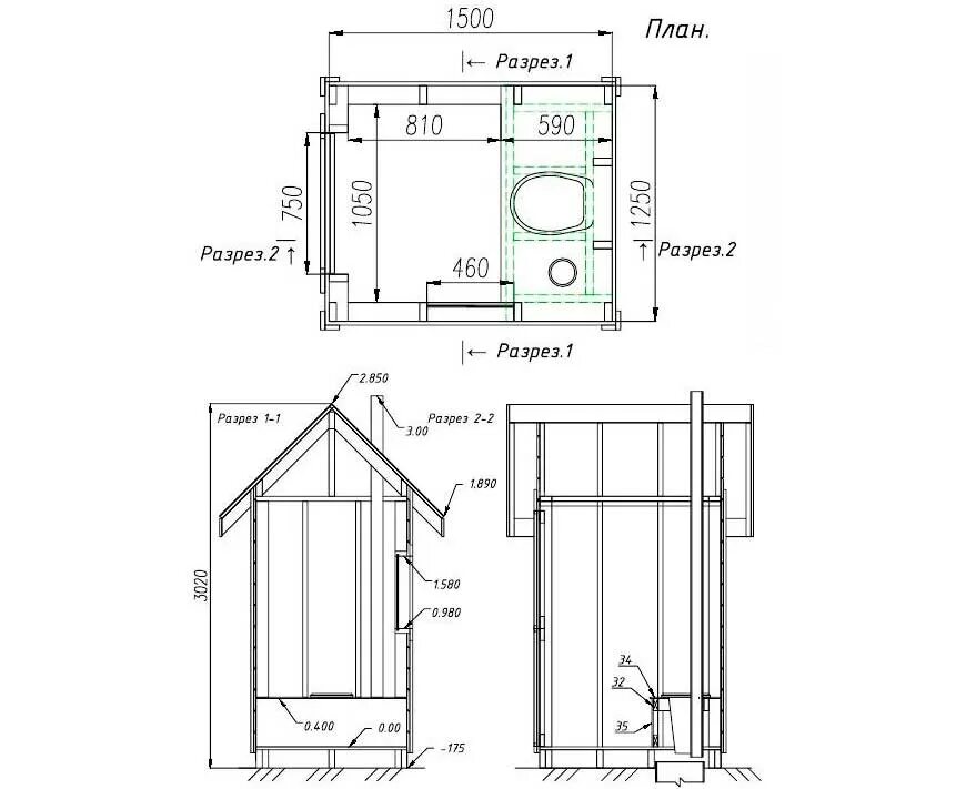Размеры дачного туалета своими руками схемы Туалет на даче своими руками: компоновка и стиль, чертежи, постройка