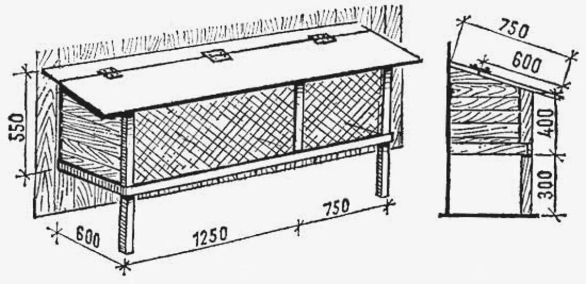 Размеры для несушек своими руками чертежи Как сделать брудер для цыплят и другой домашней птицы? Фото - Ботаничка
