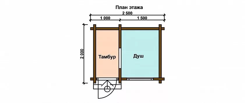 Размеры душа для дачи своими руками Хозблок - душ 2,5х2 "Роса" 124 000