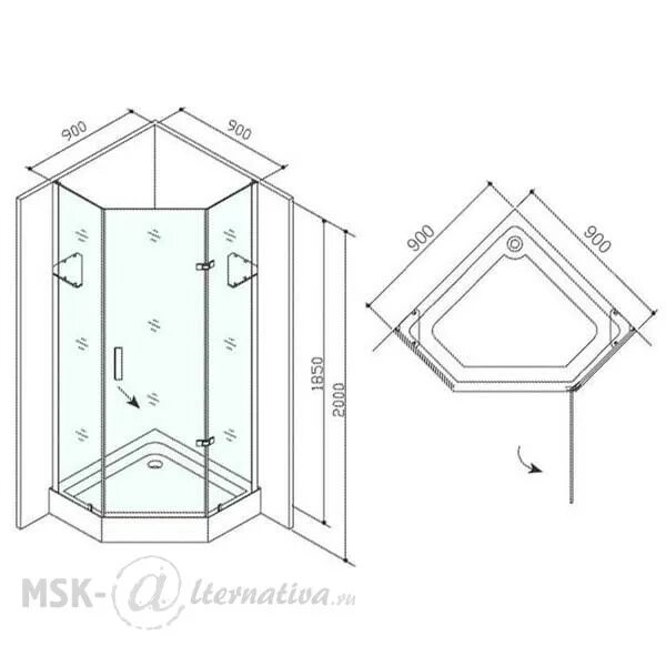 Размеры душевой кабины угловой фото Душевые уголки SSWW купить в Москве, цена на душевой уголок ССWW в интернет-мага