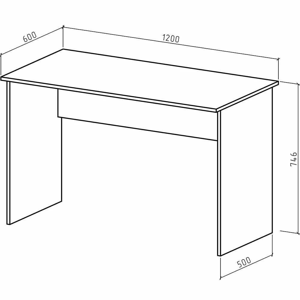 Размеры компьютерного стола фото Письменный стол Эндо-1, купить в Москве за 3799 руб от производителя