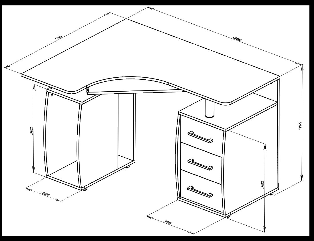 Размеры компьютерного стола фото Сборка стола компьютерного - CormanStroy.ru