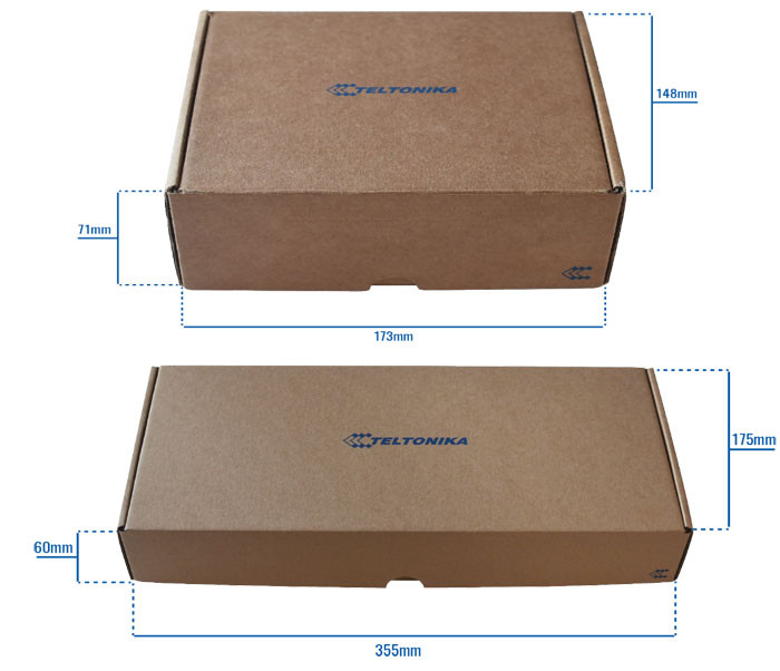 Размеры коробок с фото Обновления Teltonika - июнь 2019