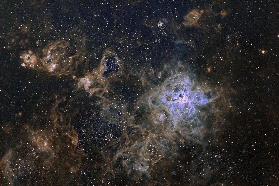 Размеры космоса фото The Cosmic Web of the Tarantula Nebula. It is the largest and most complex star 