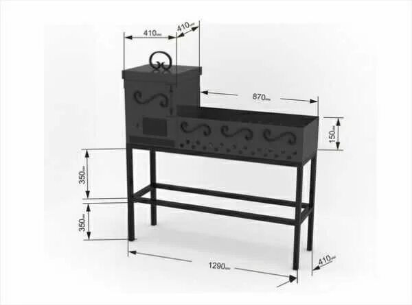 Размеры мангала для дачи своими руками Мангал под размер