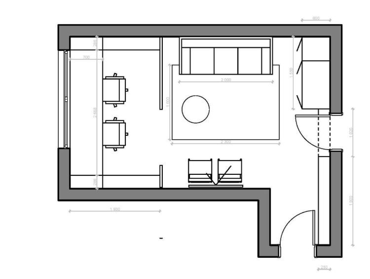 Размеры мебели в интерьеры Kidroom layout