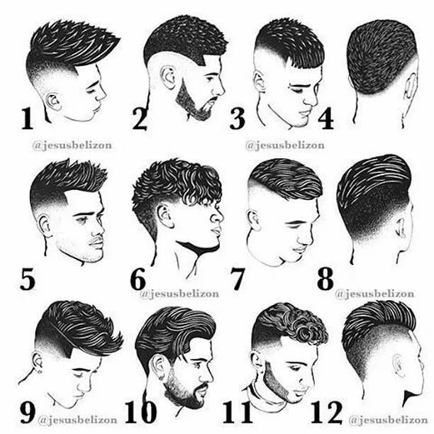 Размеры мужских стрижек Check out ✔@menshairs and choose your hairstyle @jesusbelizon - What's your favo