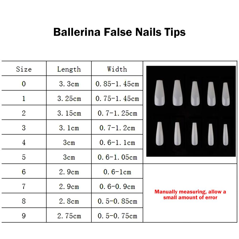 Размеры ногтей фото Накладные ногти Балерина - купить с доставкой по выгодным ценам в интернет-магаз