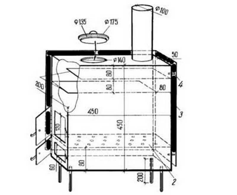 Размеры печки буржуйки для дачи своими руками Делаем Эффективную буржуйку для гаража и дома своими руками: Пошаговая инструкци